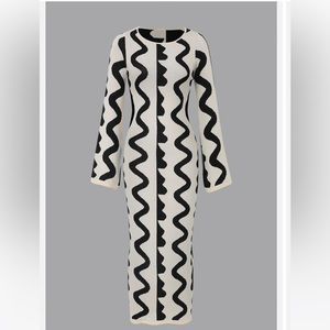 Wavy pattern dress